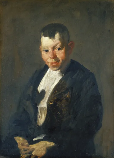 The Newsboy av George Wesley Bellows