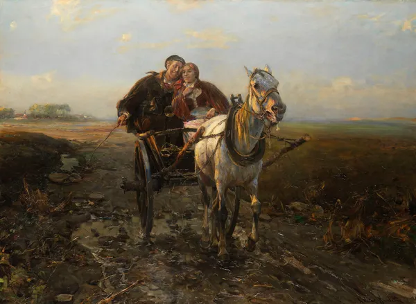 Glückliche Kutschfahrt av Alfred von Wierusz-Kowalski