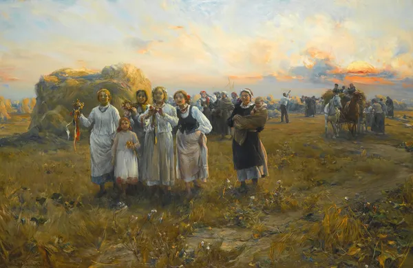 Harvest festival av Alfred von Wierusz-Kowalski