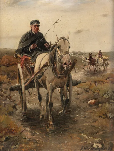 Kutschfahrt av Alfred von Wierusz-Kowalski