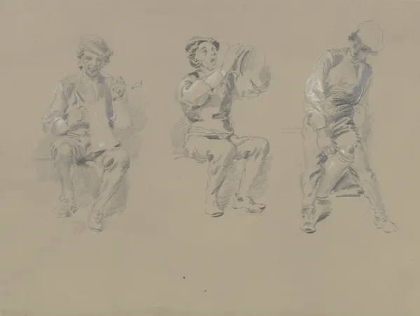 Drei Studien eines Trinkenden av Wilhelm Busch