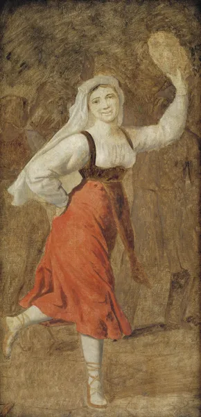 A Dancing Italian Girl av Christoffer Wilhelm Eckersberg