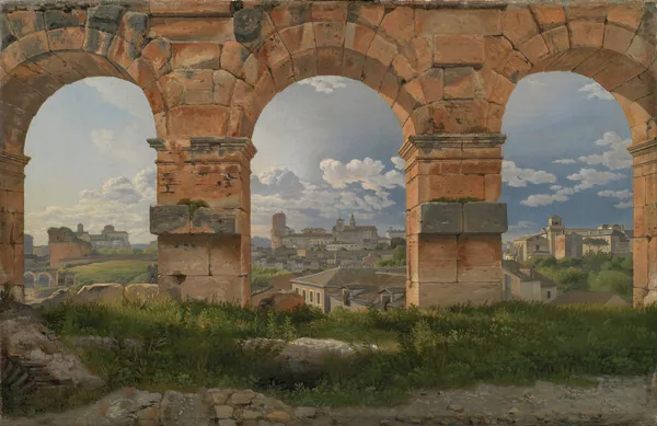 A View through Three Arches of the Third Storey of the Colosseum av Christoffer Wilhelm Eckersberg