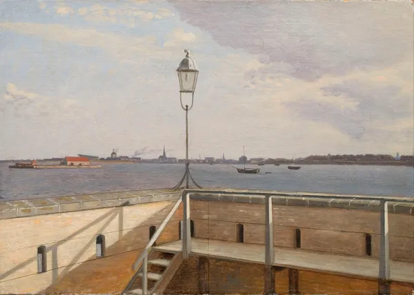 View from the Trekroner Battery with Copenhagen in the distance av Christoffer Wilhelm Eckersberg