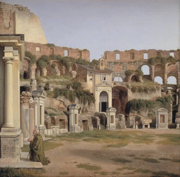 View of the Interior of the Colosseum av Christoffer Wilhelm Eckersberg