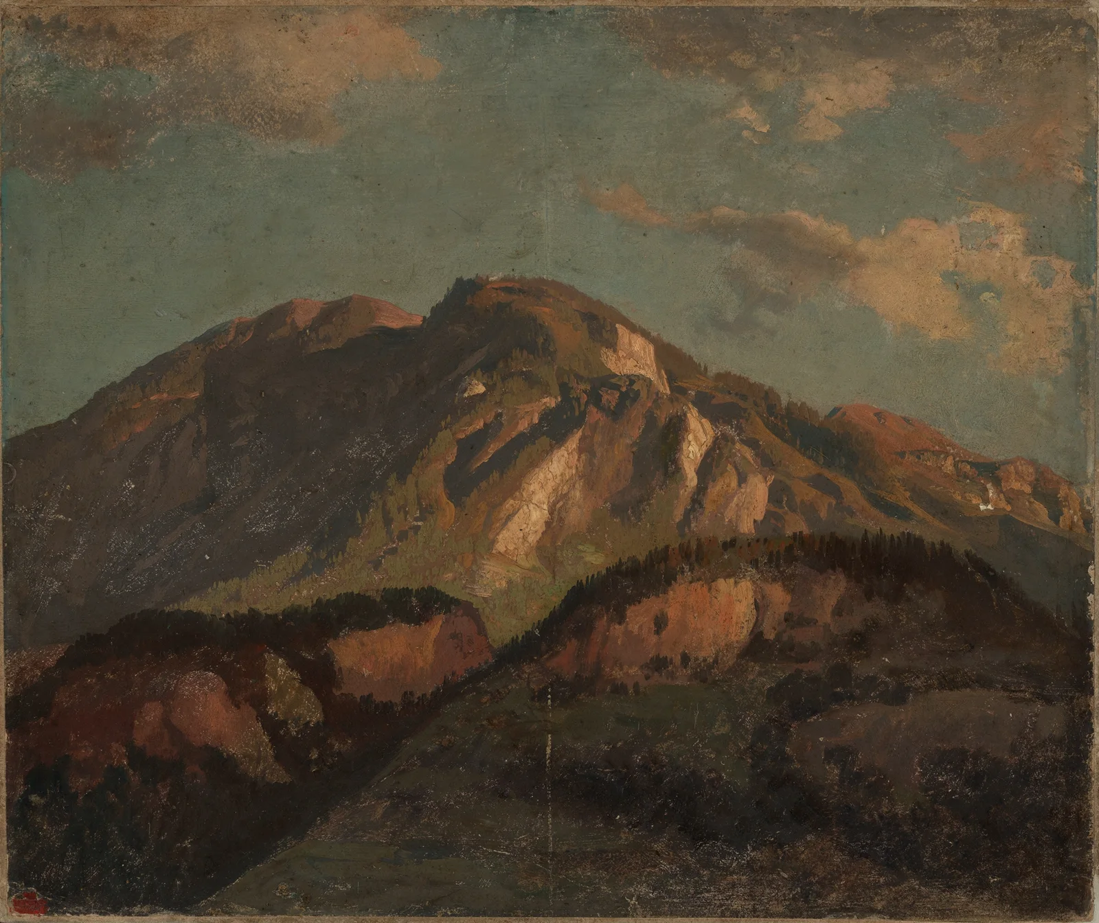 Bergrücken (wohl) in Graubünden av Johann Wilhelm Schirmer