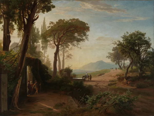 Der Morgen, Der Auszug des Wanderers nach Jericho av Johann Wilhelm Schirmer