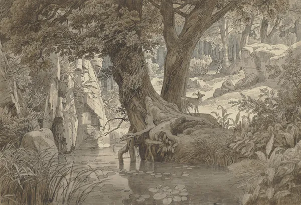 Forest landscape av Johann Wilhelm Schirmer