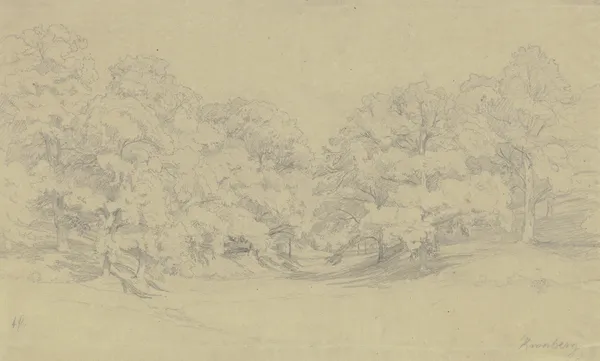 Kastanienwald bei Kronberg av Johann Wilhelm Schirmer