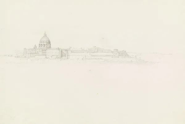 St. Peter, Vatikan und Belvedere in Rom av Johann Wilhelm Schirmer