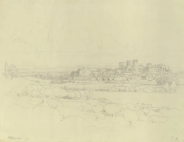 View from Avignon av Johann Wilhelm Schirmer