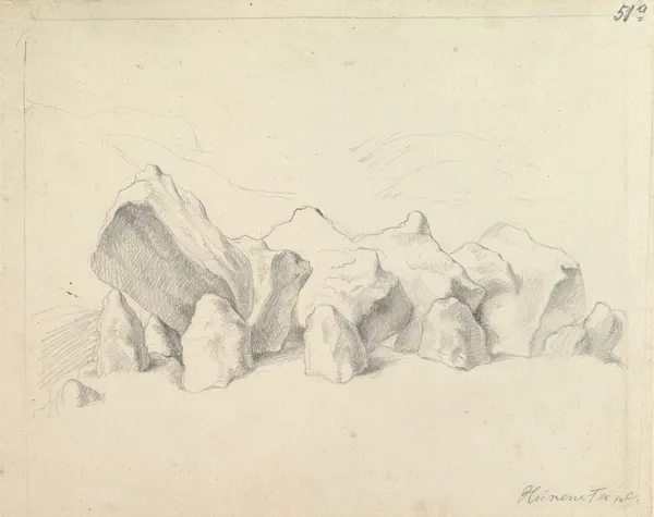 A Prehistoric Stone Circle on a Mound, an Extensive Landscape Beyond (mid-18th–early 19th century) av Johann Heinrich Wilhelm Tischbein