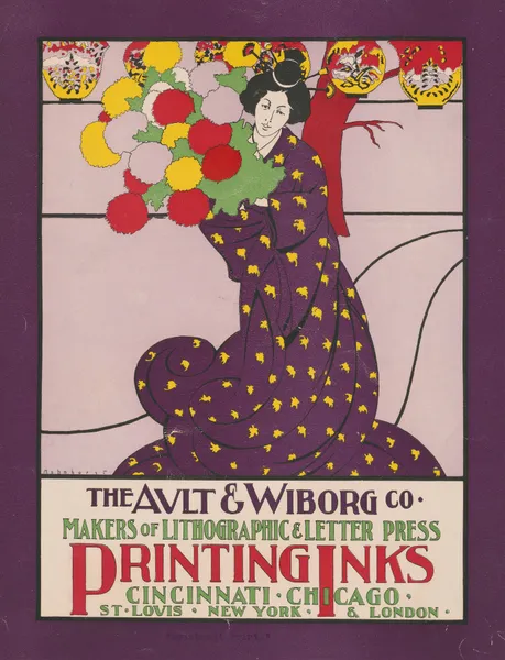 The Ault and Wiborg Co. makers of lithographic & letter press printing inks, Cincinnati, Chicago av Will Bradley