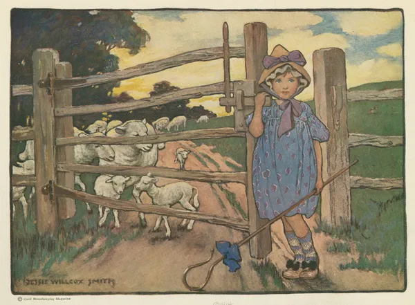 Little Bo-Peep has lost her sheep, and can’t tell where to find them. av Jessie Willcox Smith