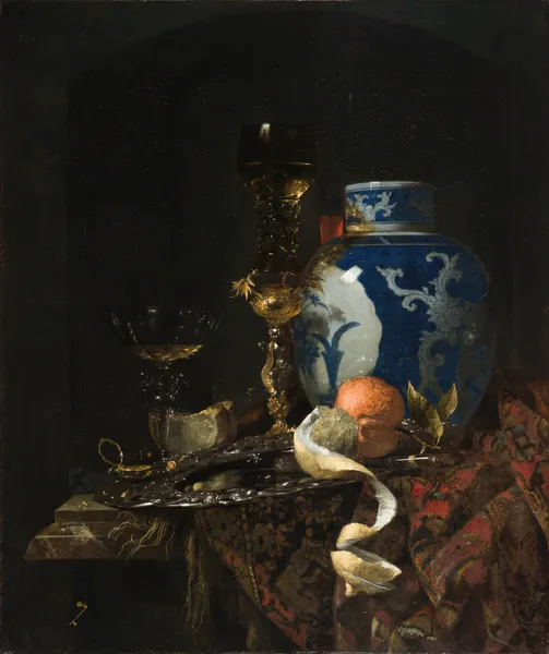 Still Life with a Chinese Porcelain Jar av Willem Kalf