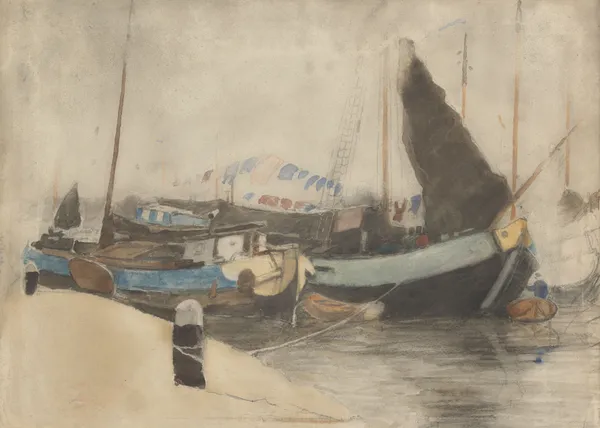 Gemeerde schuiten av Willem Witsen