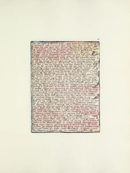Milton, a poem in 2 books Pl.10 (19th century) av William Blake