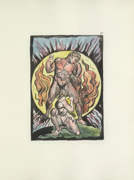 Milton, a poem in 2 books Pl.21 (19th century) av William Blake