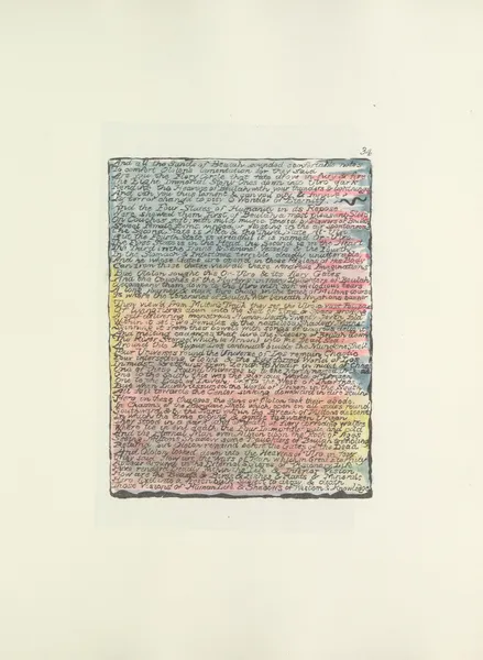 Milton, a poem in 2 books Pl.34 (19th century) av William Blake