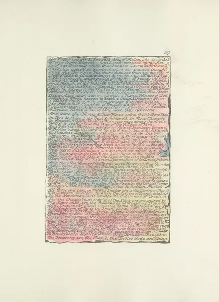 Milton, a poem in 2 books Pl.37 (19th century) av William Blake