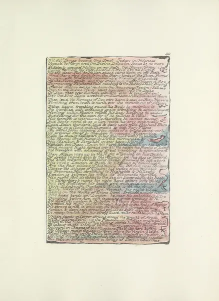 Milton, a poem in 2 books Pl.40 (19th century) av William Blake