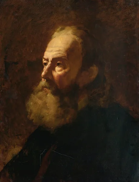 Portrait Of A Bearded Man, Bust Length av William Etty