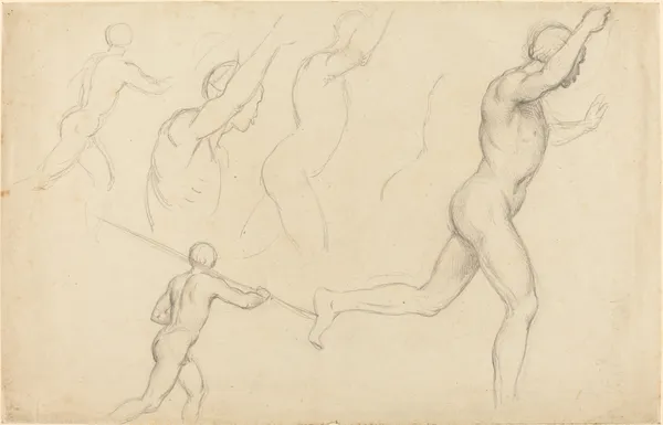 Studies of Men Running av William Etty