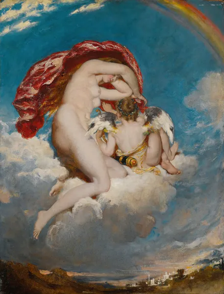 Venus And Cupid Descending av William Etty