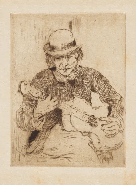Gitaarspeler av Alfred William Finch