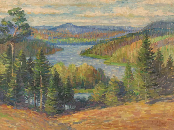 Landschap in Finland av Alfred William Finch