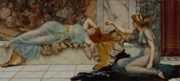 Mischief and Repose av John William Godward