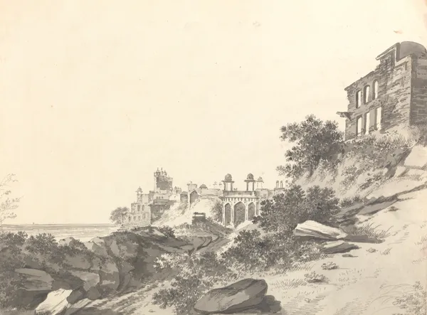 Original Drawings for Choix de Vues de L’Inde and Others Pl.02 av William Hodges