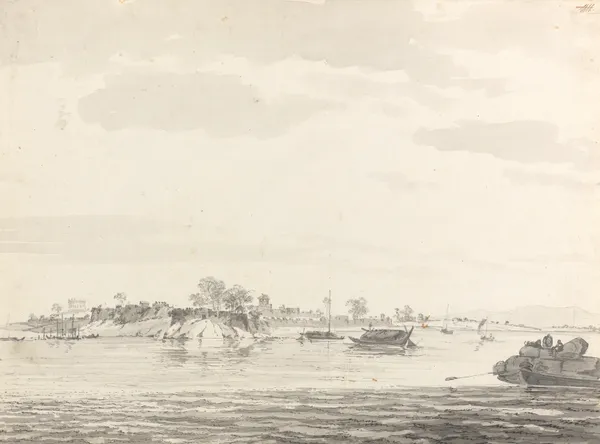 Original Drawings for Choix de Vues de L’Inde and Others Pl.18 av William Hodges