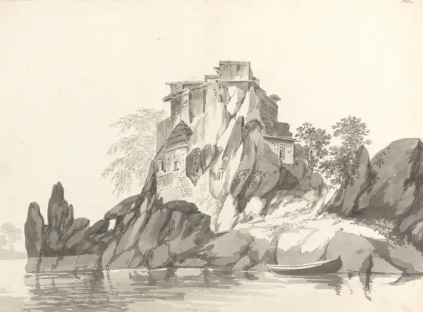 Original Drawings for Choix de Vues de L’Inde and Others Pl.27 av William Hodges
