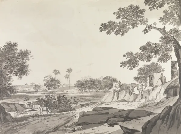Original Drawings for Choix de Vues de L’Inde and Others Pl.35 av William Hodges