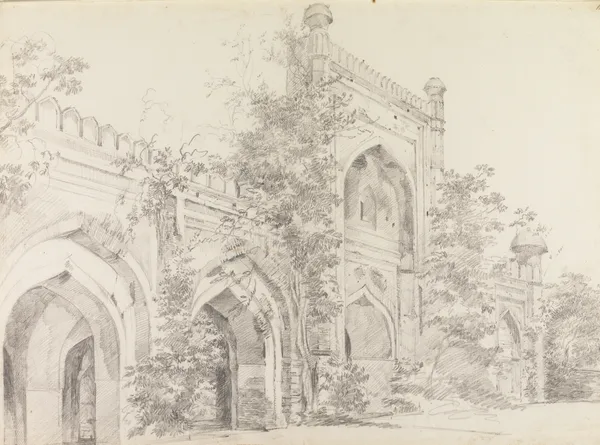 Original Drawings for Choix de Vues de L’Inde and Others Pl.53 av William Hodges