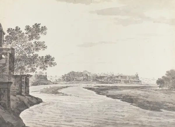 Original Drawings for Choix de Vues de L’Inde and Others Pl.54 av William Hodges