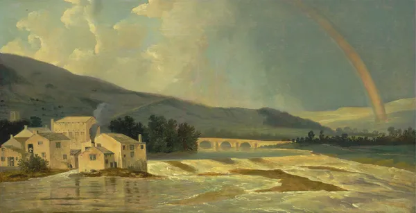 Otley Bridge on the River Wharfe av William Hodges