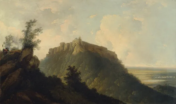 The Fort of Bidjegur av William Hodges