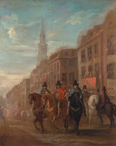 Restoration Procession of Charles II at Cheapside av William Hogarth