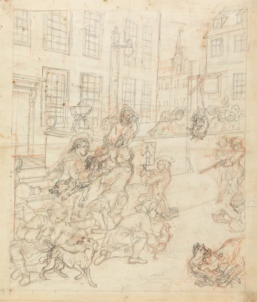 The First Stage of Cruelty av William Hogarth
