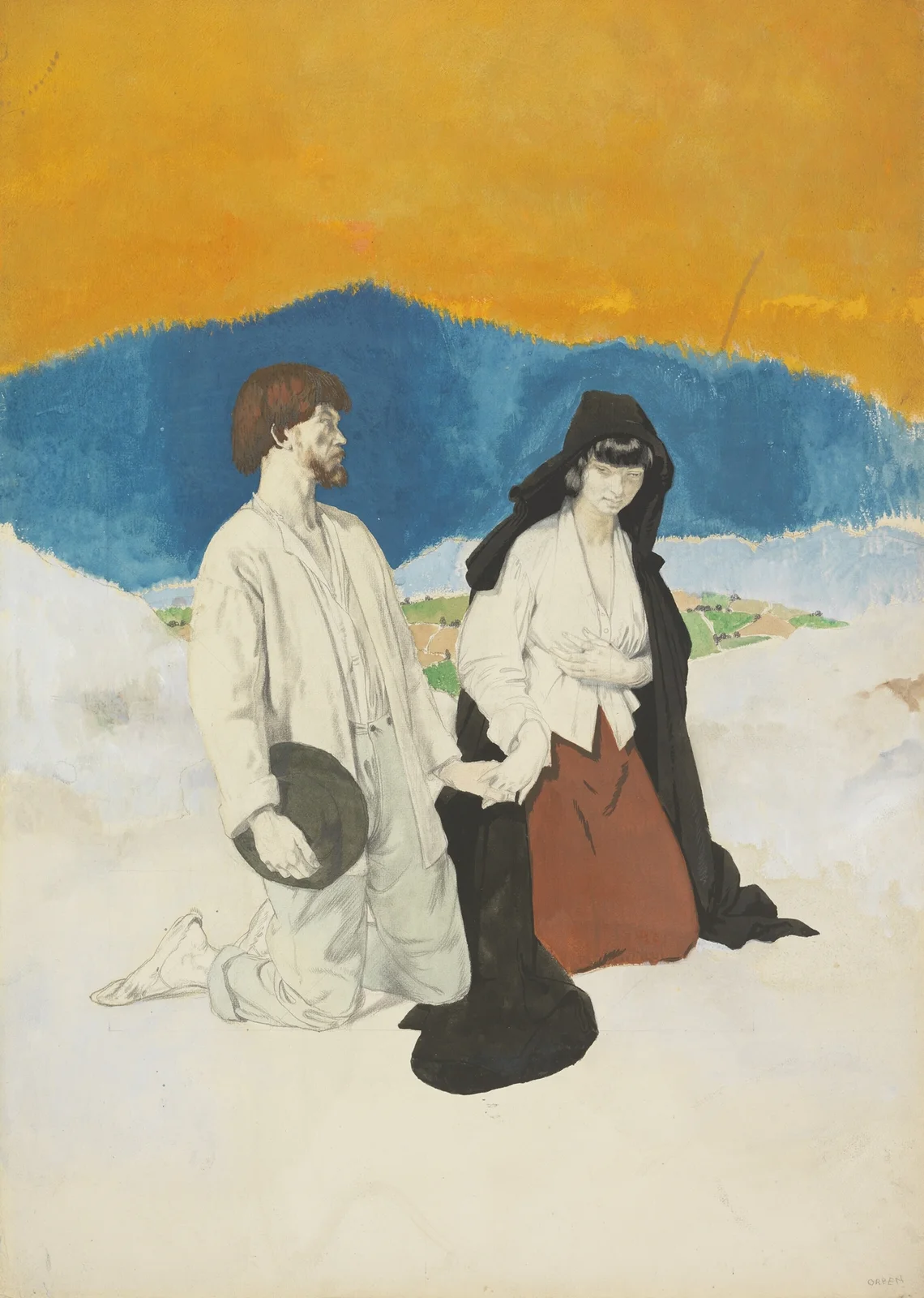 Study for ‘The Western Wedding’ av William Orpen