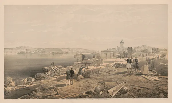 Sebastopol from the rear of Fort Nicholas, looking south av William Simpson