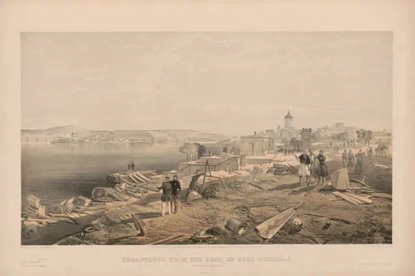 Sebastopol from the rear of Fort Nicholas, looking south av William Simpson