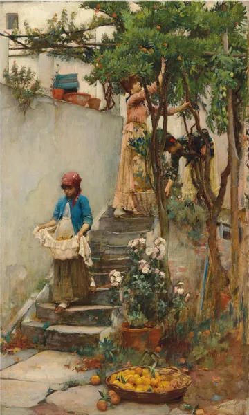 An Orange Garden av John William Waterhouse