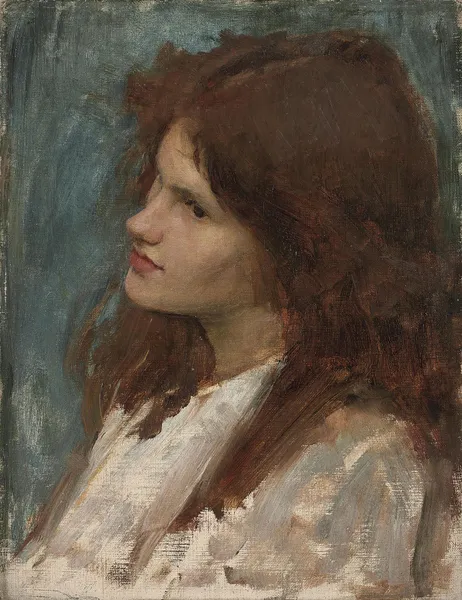 Head of a Girl av John William Waterhouse