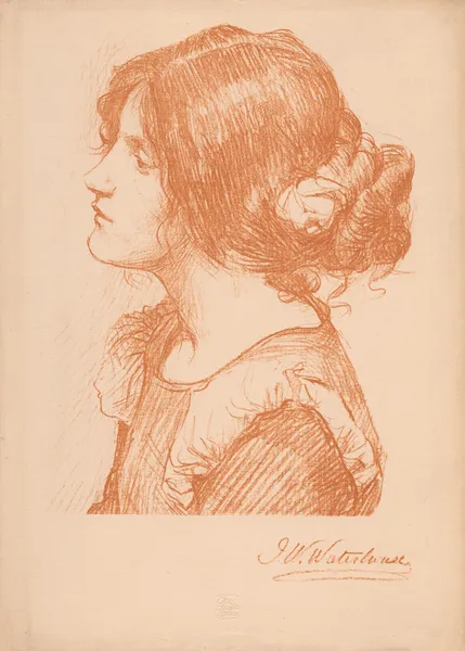 Head of a Woman av John William Waterhouse