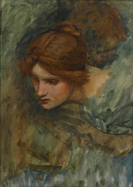 Study For The Head Of Venus In The Awakening Of Adonis av John William Waterhouse