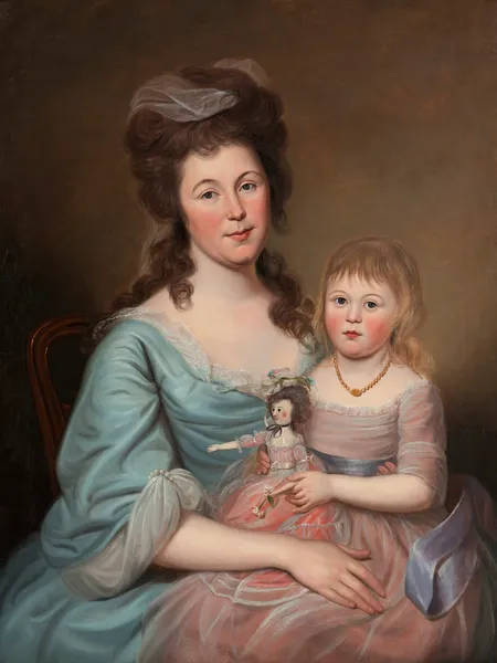 Peggy Sanderson Hughes and her Daughter av Charles Willson Peale
