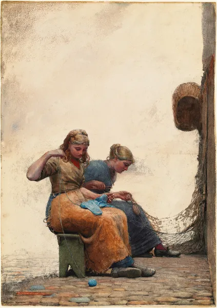 Mending the Nets av Winslow Homer